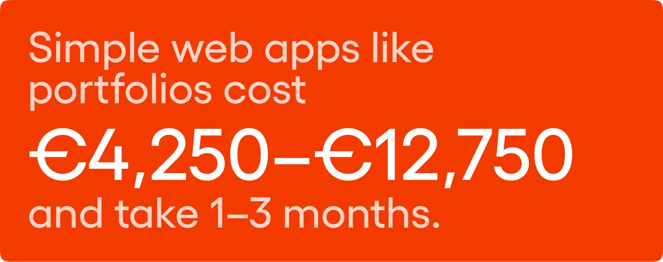 Costs of developing simple app