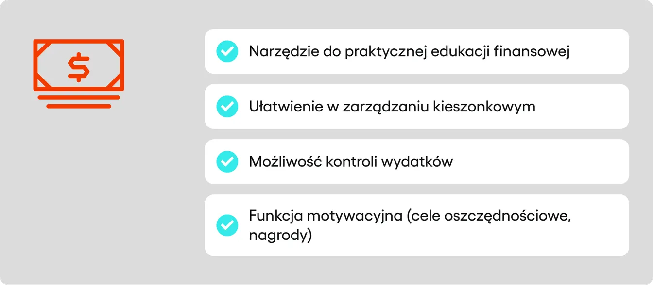 Apka dla dzieci - lista pokazuje motywacje rodziców do zakładania kont dzieciom