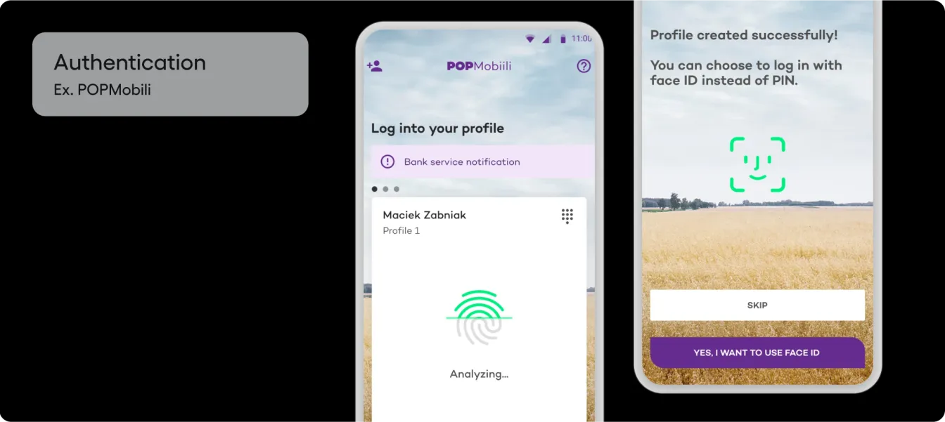 biometrics POP example screenshot