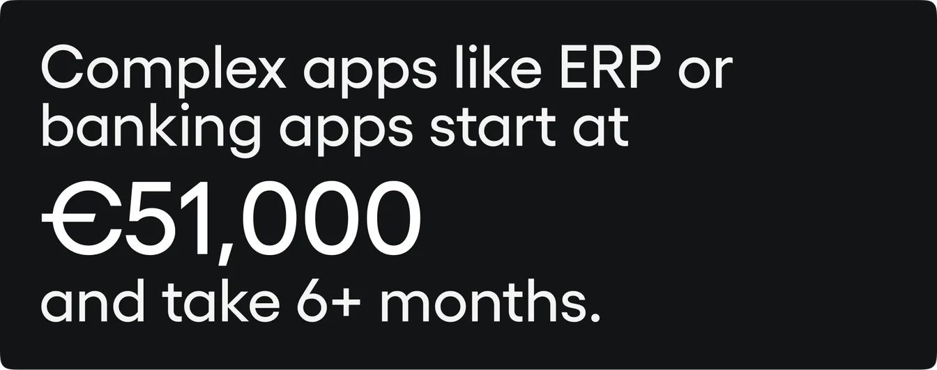 costs of developing comlpex apps