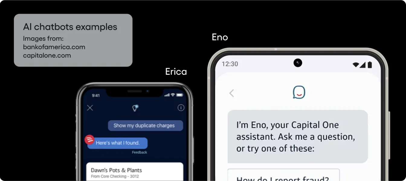AI chatbots examples screenshots