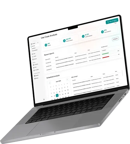 Screens of the Speednet Audytor product on a device.