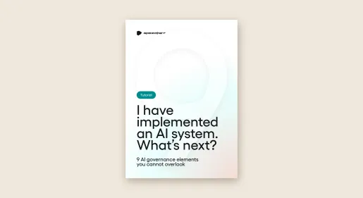 Report cover: Your organisation has implemented AI. What's next?
