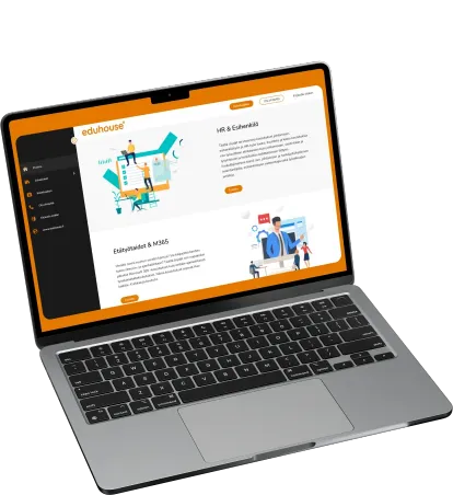Screens of the Eduhouse product on a device.