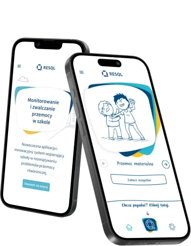 Screens of the ResQL product on a device.