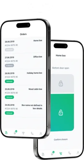 Screens of the Viilea product on a device.