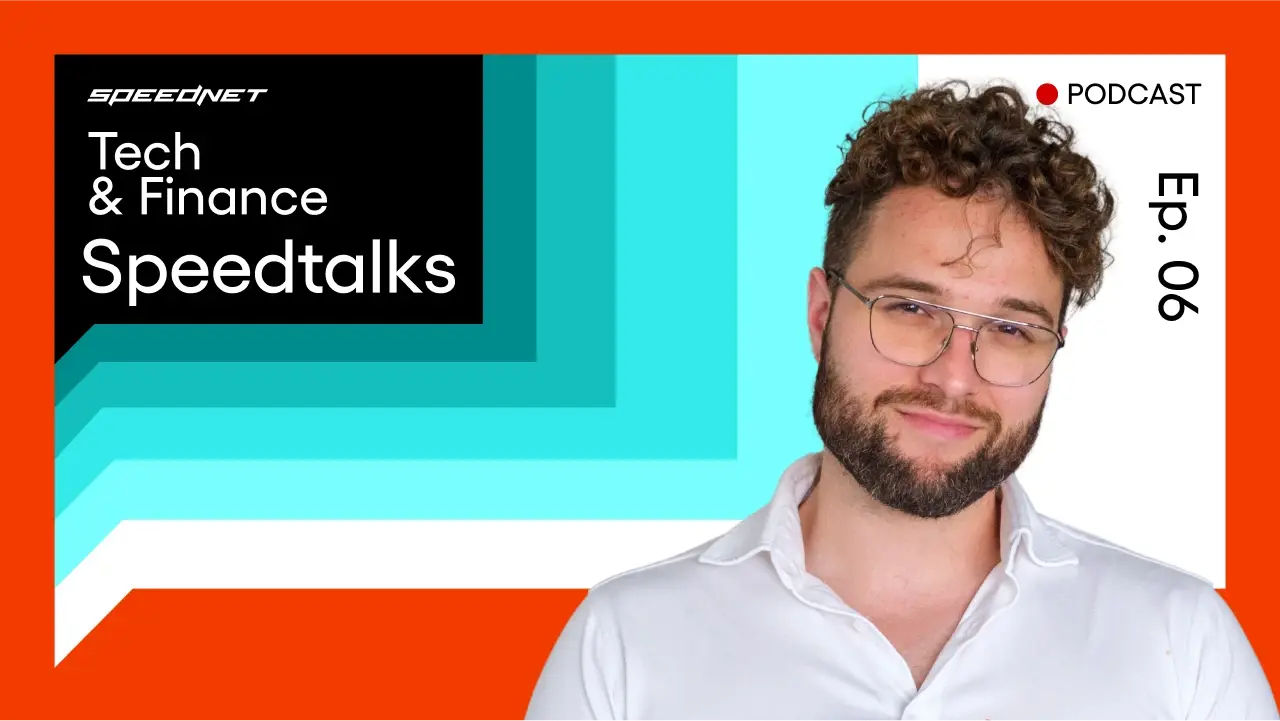 Speedtalks, Tech & Finance Podcast Episode 5, Thumnail with a photo of a host - Tim Olszewski